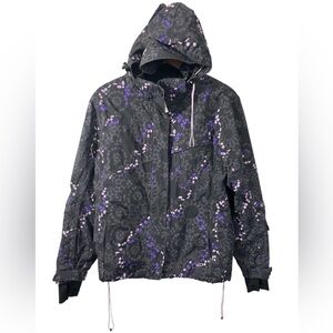 Vintage Rodeo Gold Series Womens Ski Snow Jacket Size Medium Uk 14/16 black/purp